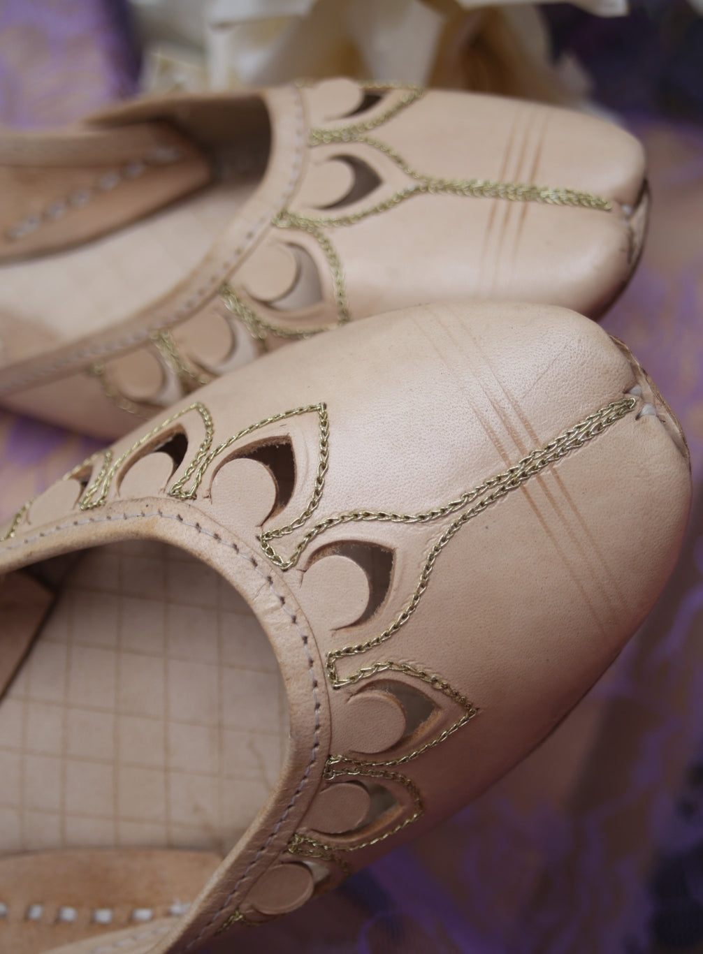 Skin Petal Leather Khussa