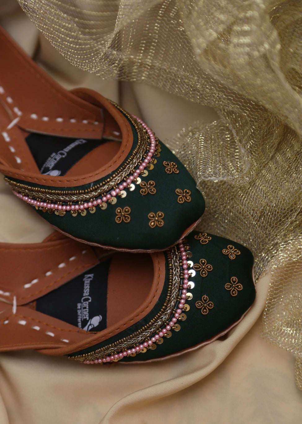 New Khussa Stylish Khussa Khussa Design 219 Green Work Khussa