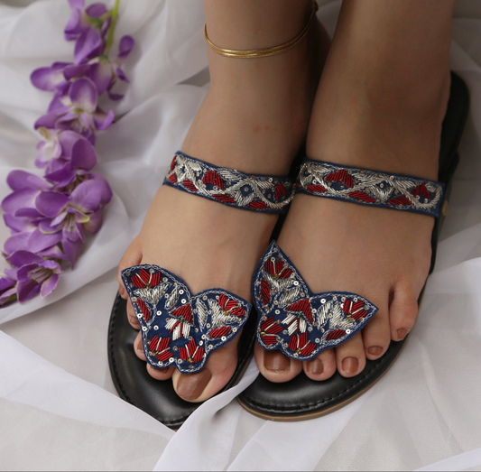Blue Butterfly Kolhapuri