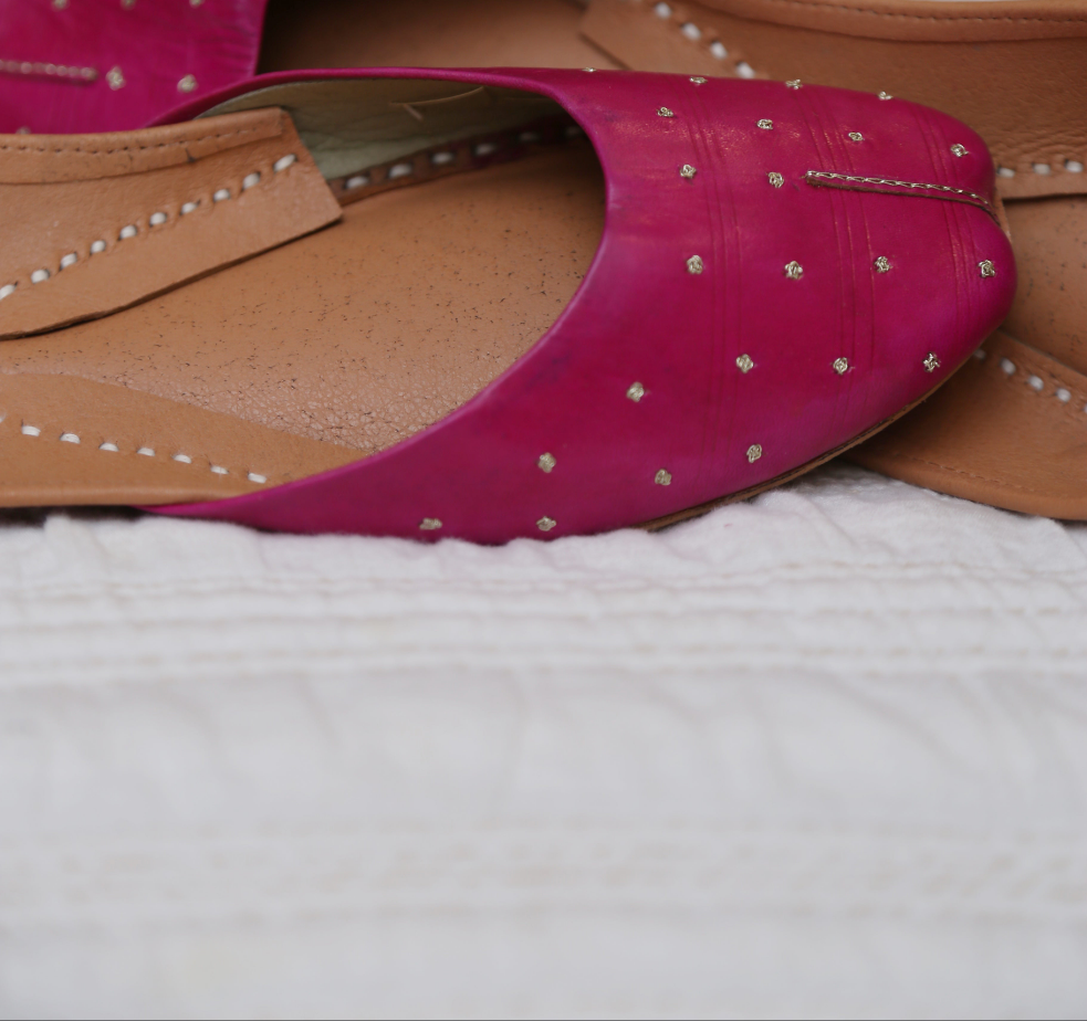 Chan Pink Leather