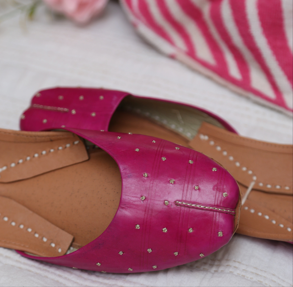Chan Pink Leather