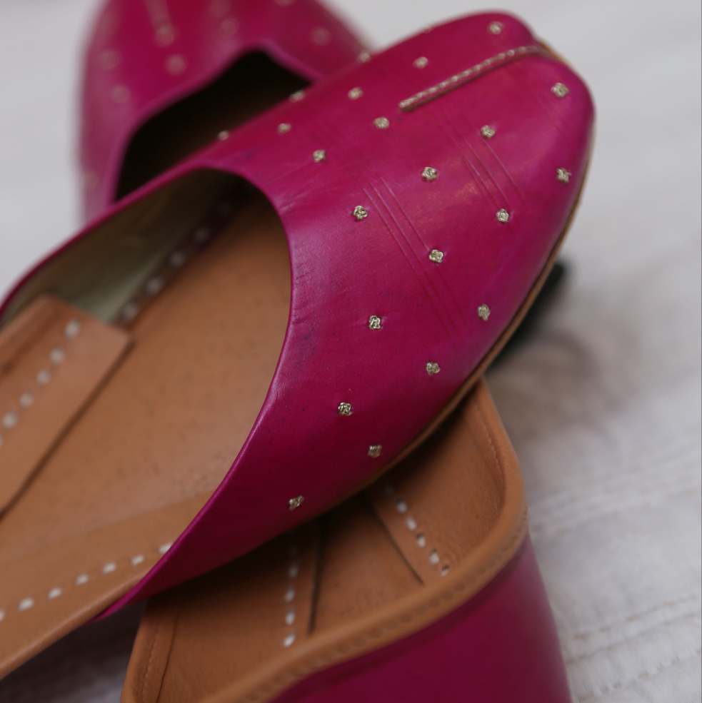 Chan Pink Leather