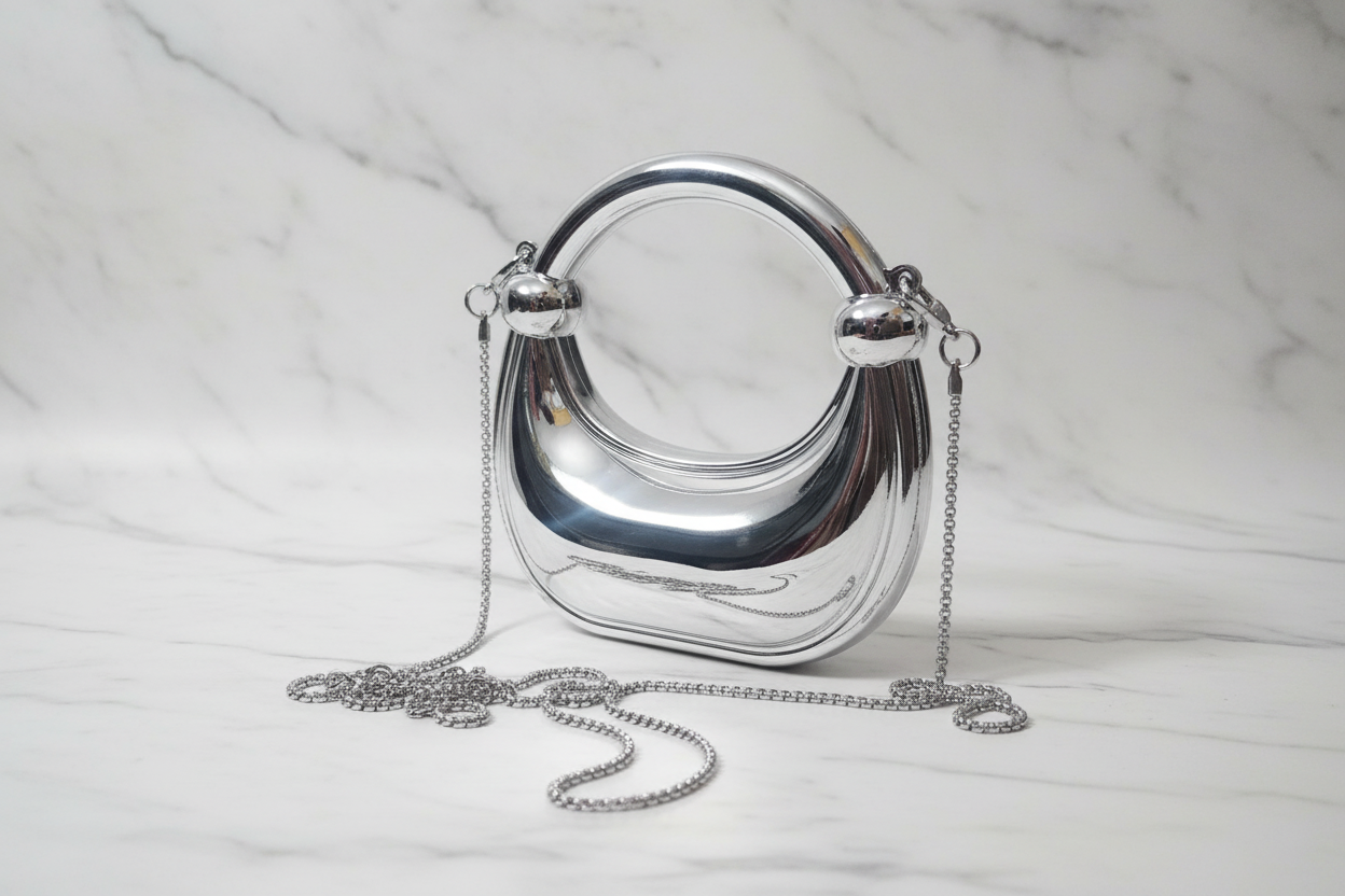 Dazzling Moon Mini Clutch(Silver)