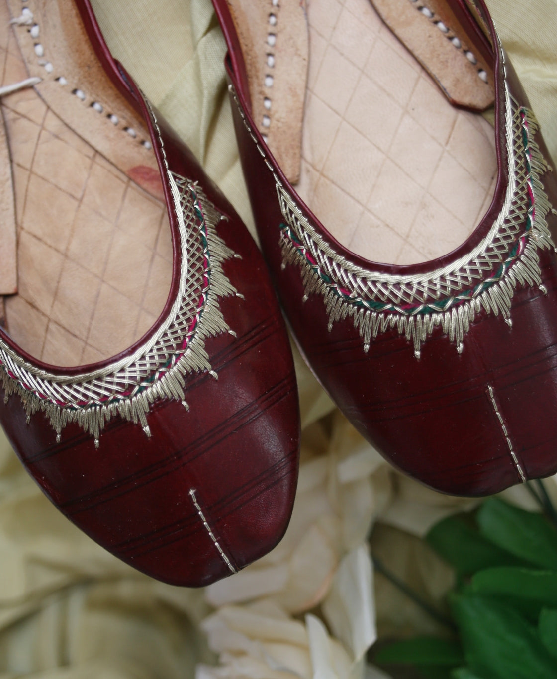 Maroon Pahari Leather