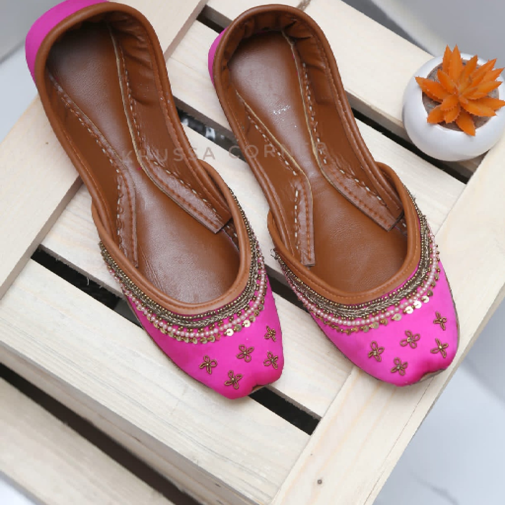 Pink work Khussa – Khussa Corner