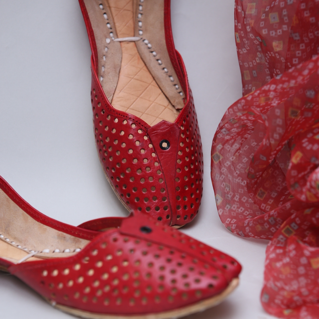 Red Cutwork Khussa – Khussa Corner