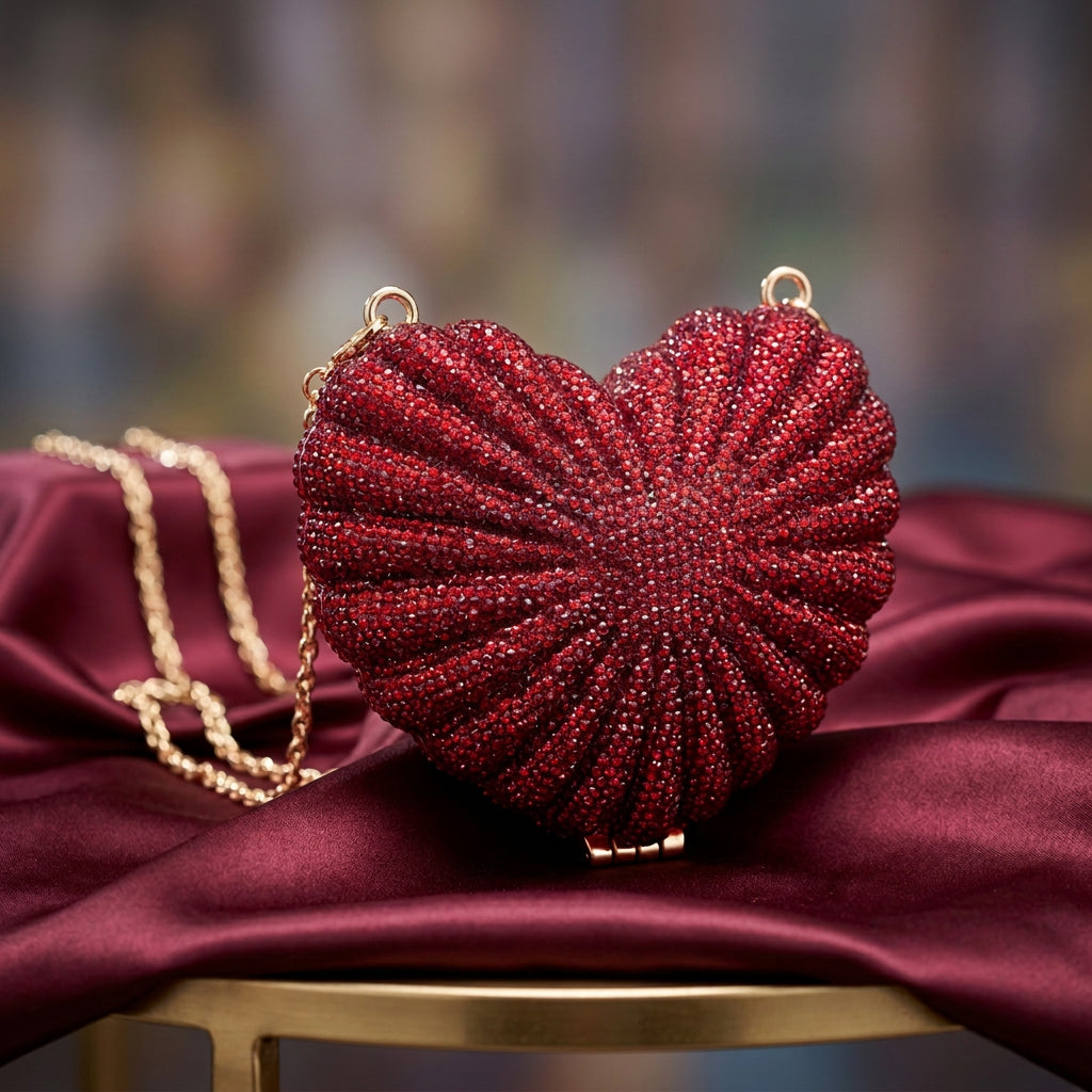 Amour Crystal ❤️ Clutch (Red)