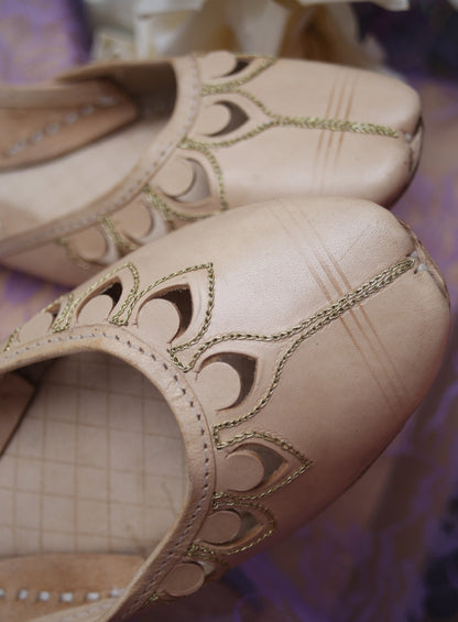 Skin Petal Leather Khussa