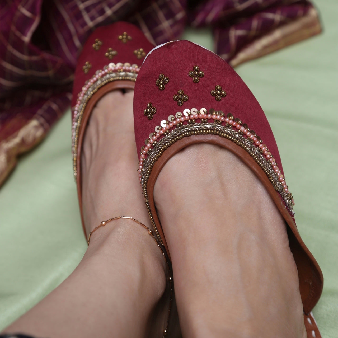 Maroon Work Backless