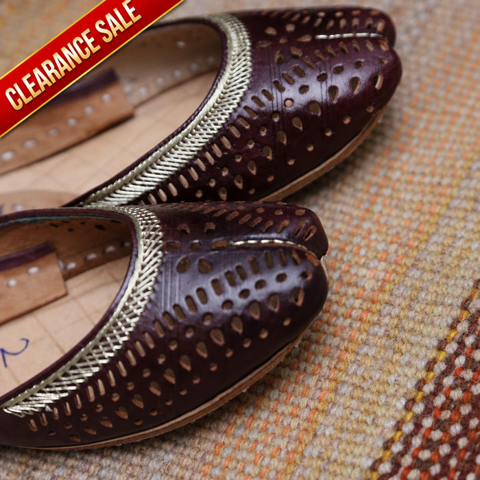 Maroon Zari Cutwork