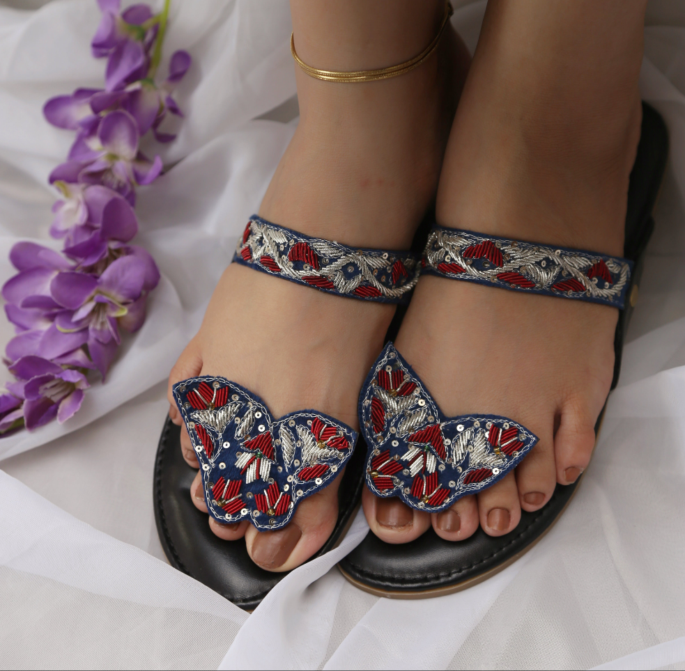 Blue Butterfly Kolhapuri