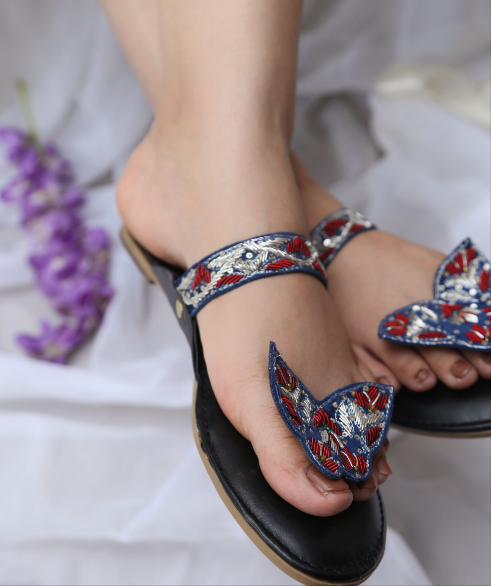 Blue Butterfly Kolhapuri
