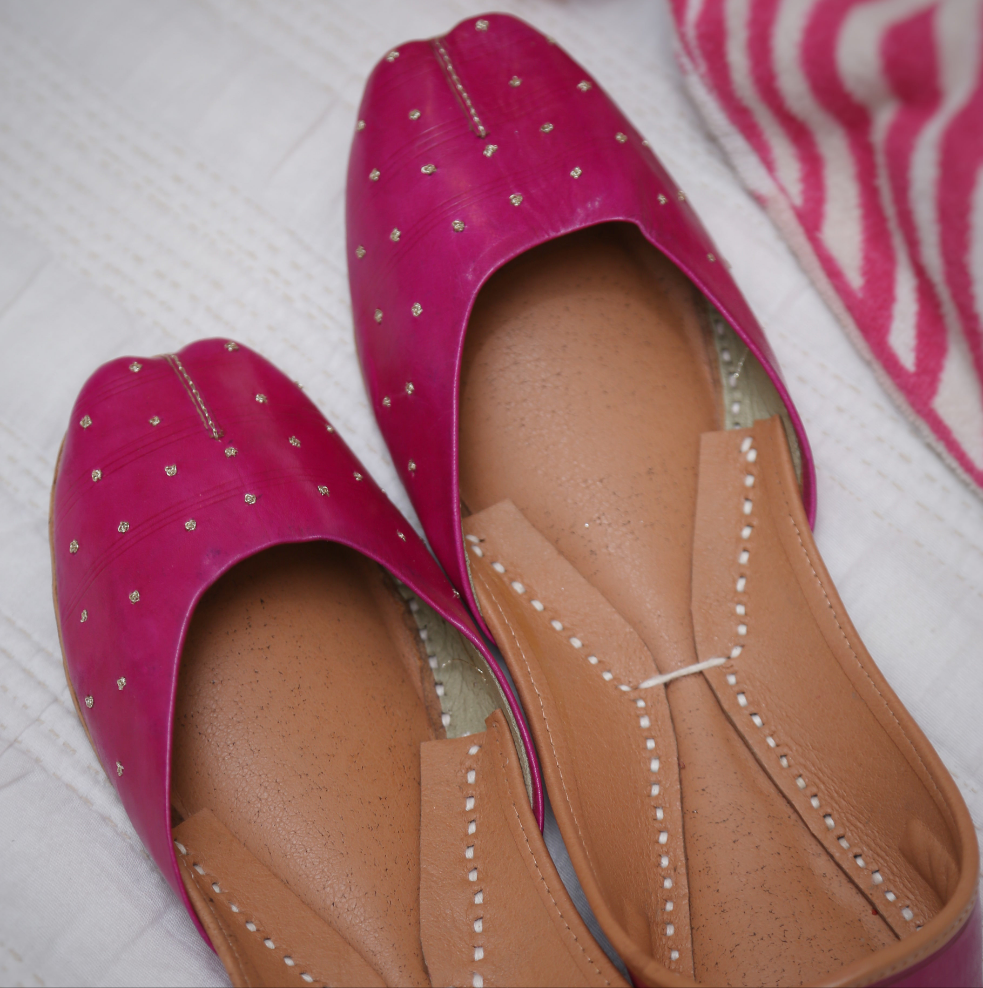 Chan Pink Leather