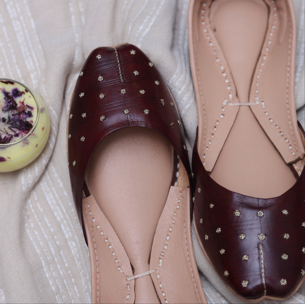 Chan Maroon Leather