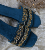 Zarreen Sliders(Teal)