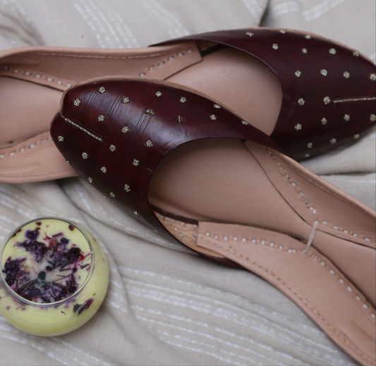 Chan Maroon Leather