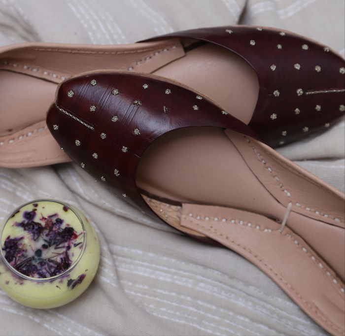 Chan Maroon Leather