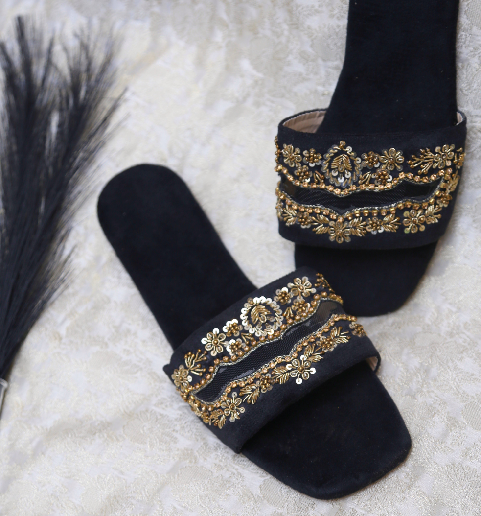 Zarreen Sliders (Black)