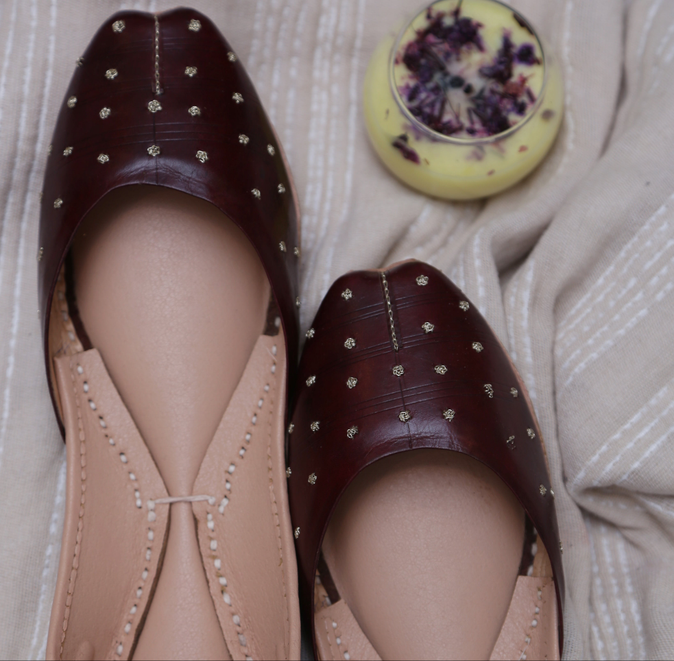 Chan Maroon Leather