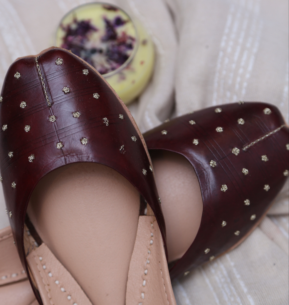 Chan Maroon Leather