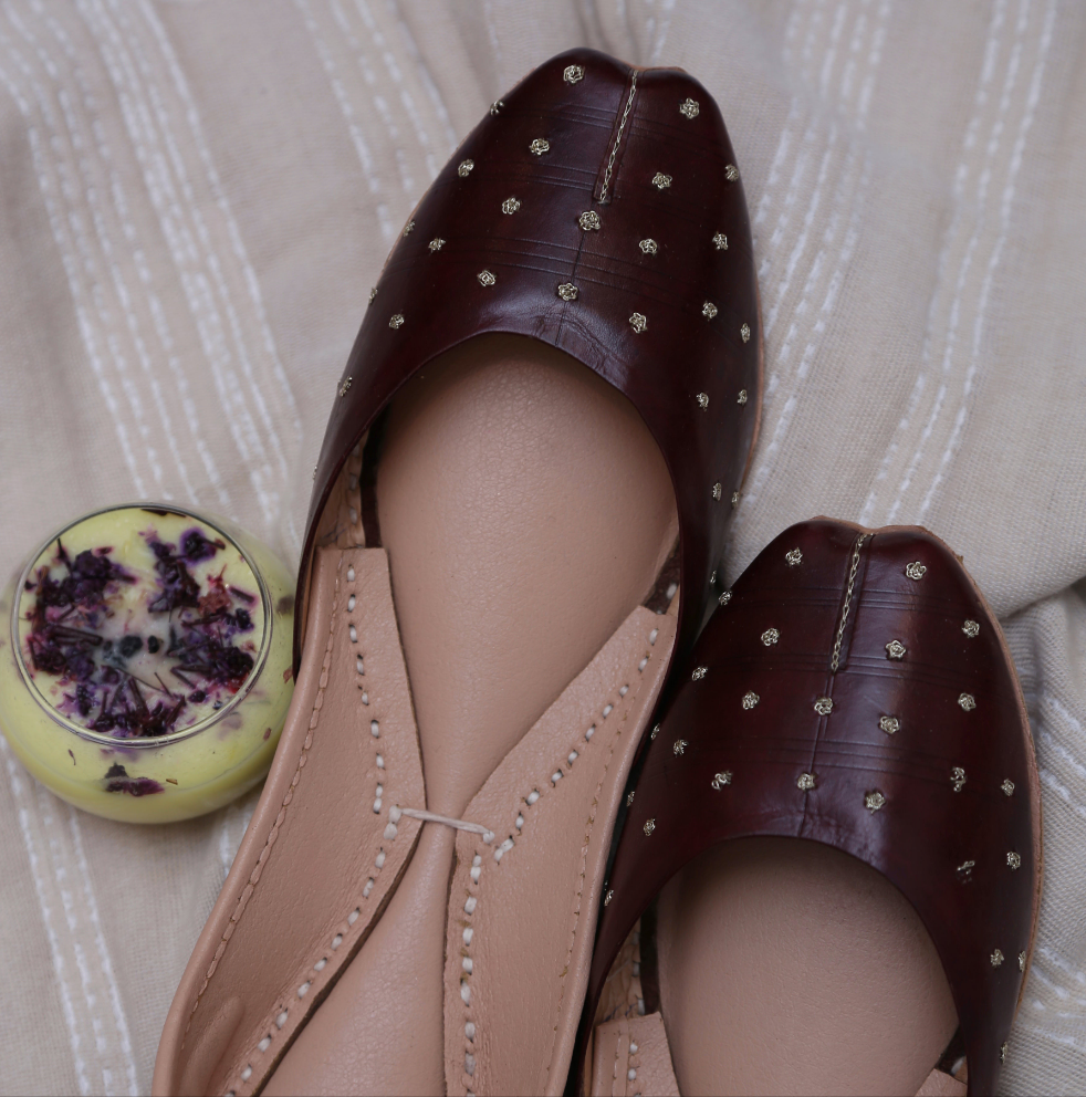 Chan Maroon Leather