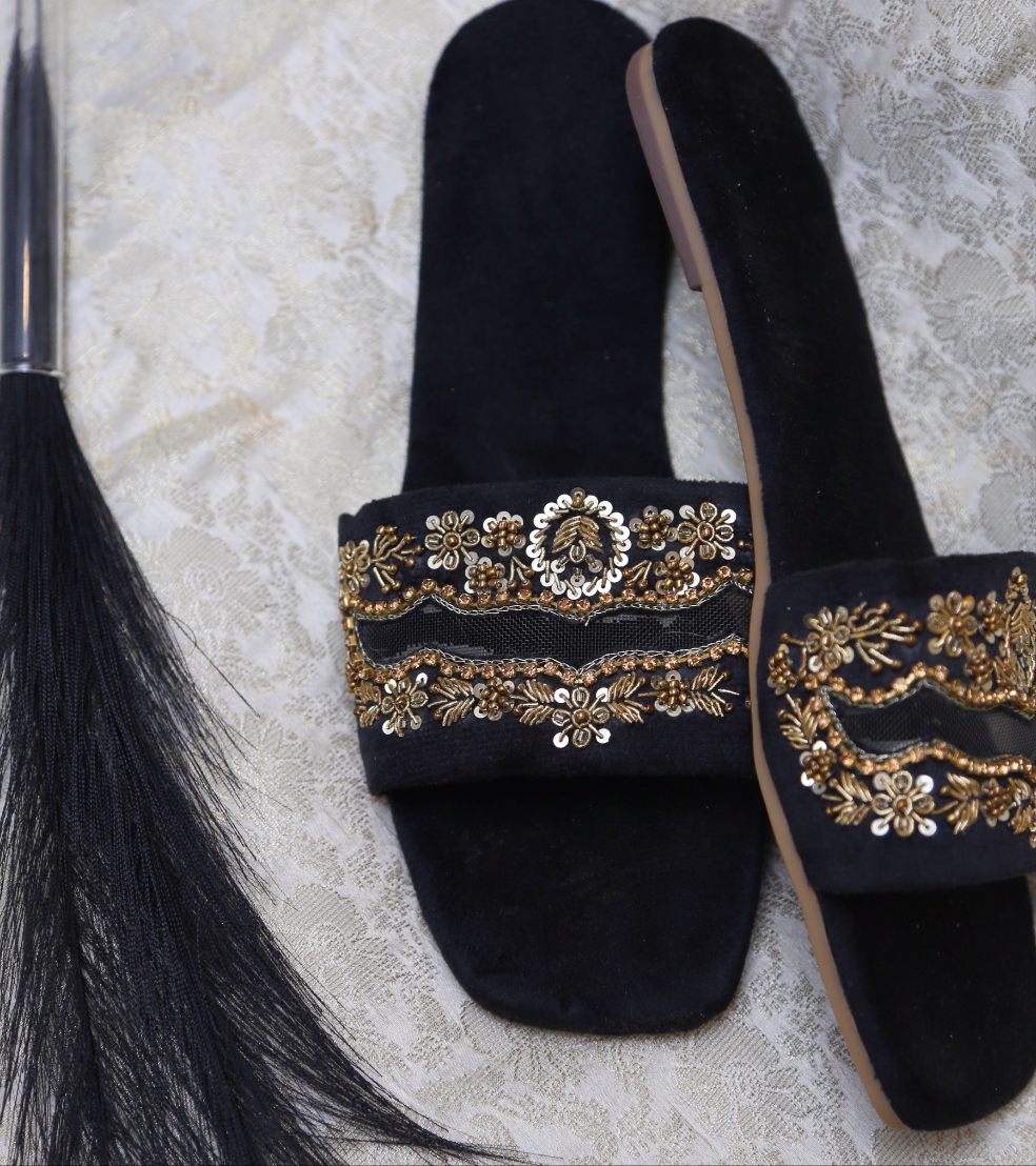 Zarreen Sliders (Black)