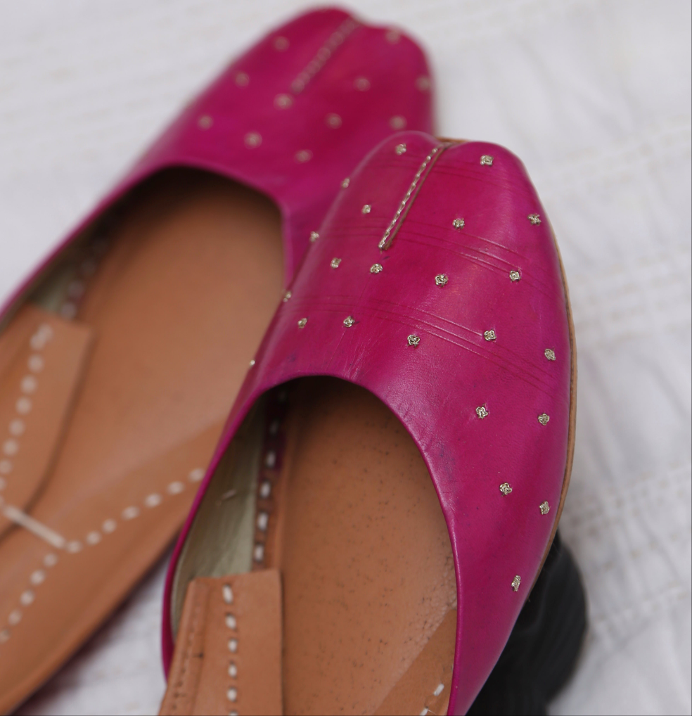 Chan Pink Leather