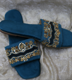 Zarreen Sliders(Teal)