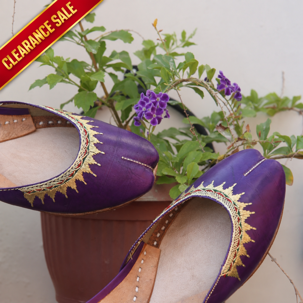 Purple Pahari leather