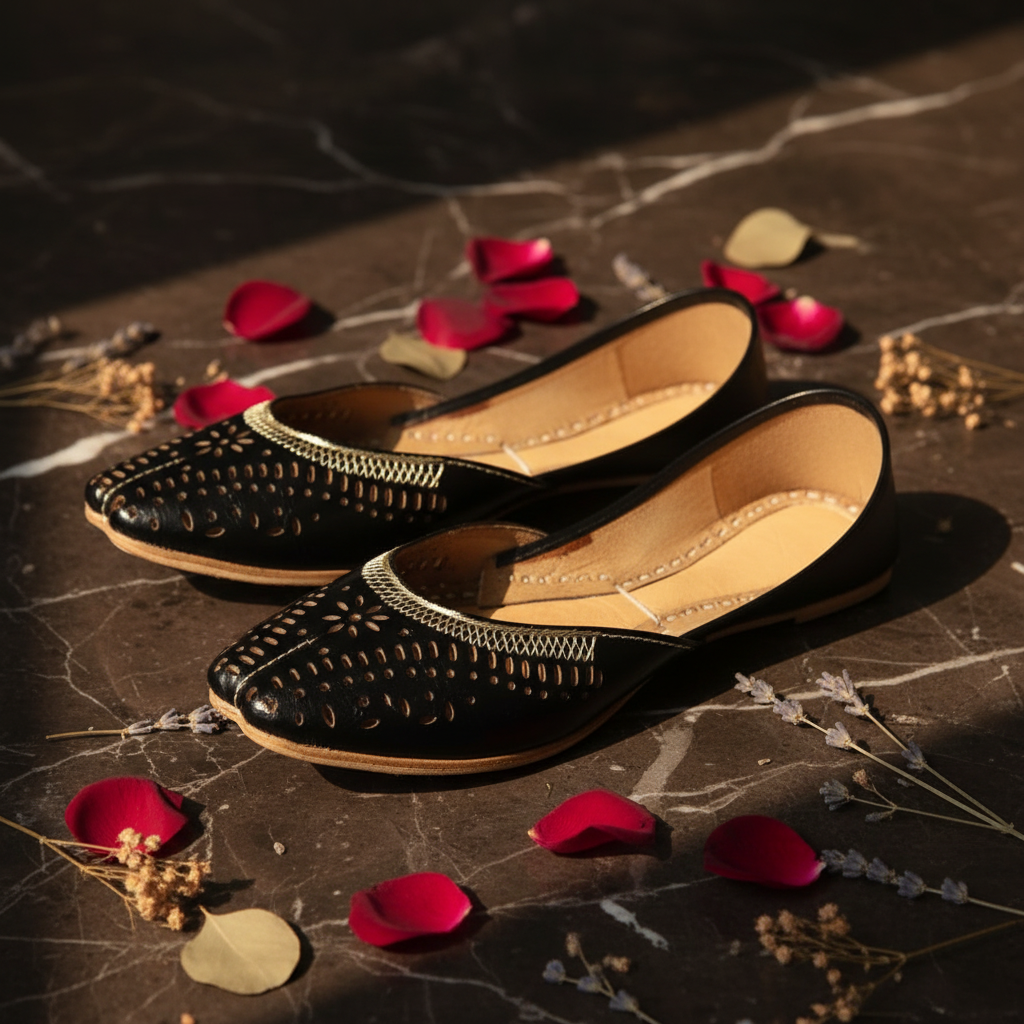 Black Zari Cutwork