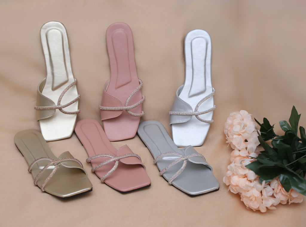 Blingy Slides (Silver)