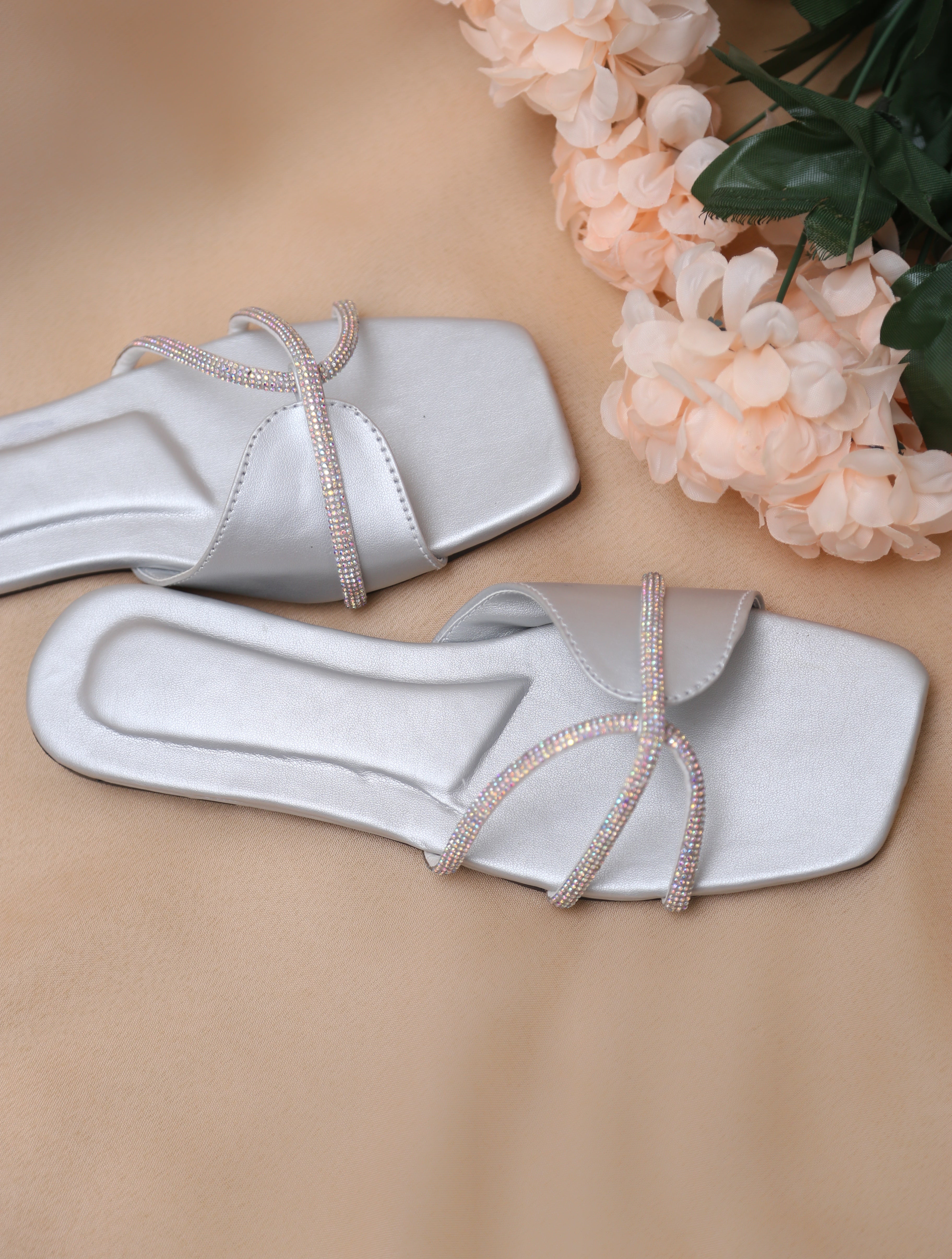 Blingy Slides (Silver)