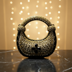 Kundan JetBlack Clutch