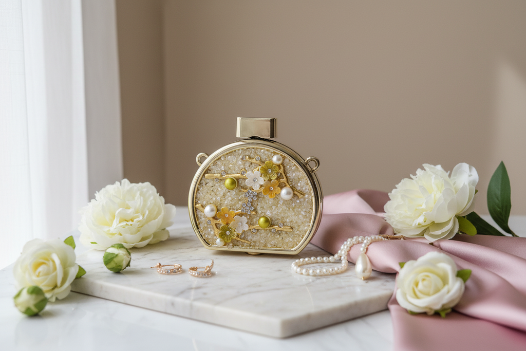 Gul-e-Rana Clutch (Gold)