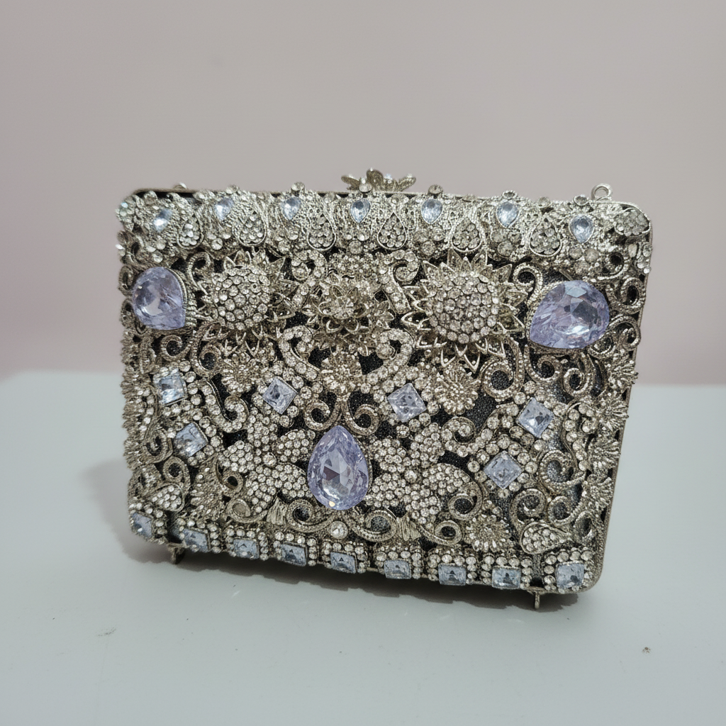 Manjoos Turkish Clutch (Silver)