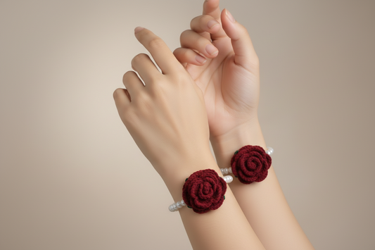 Red Rose Crochet Gajras