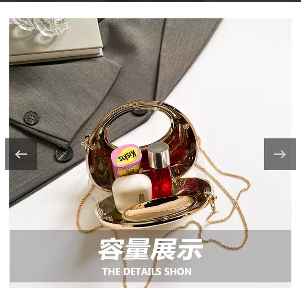 Dazzling Statement Mini Clutch (Gold)