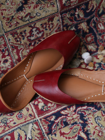 Maroon simple leather