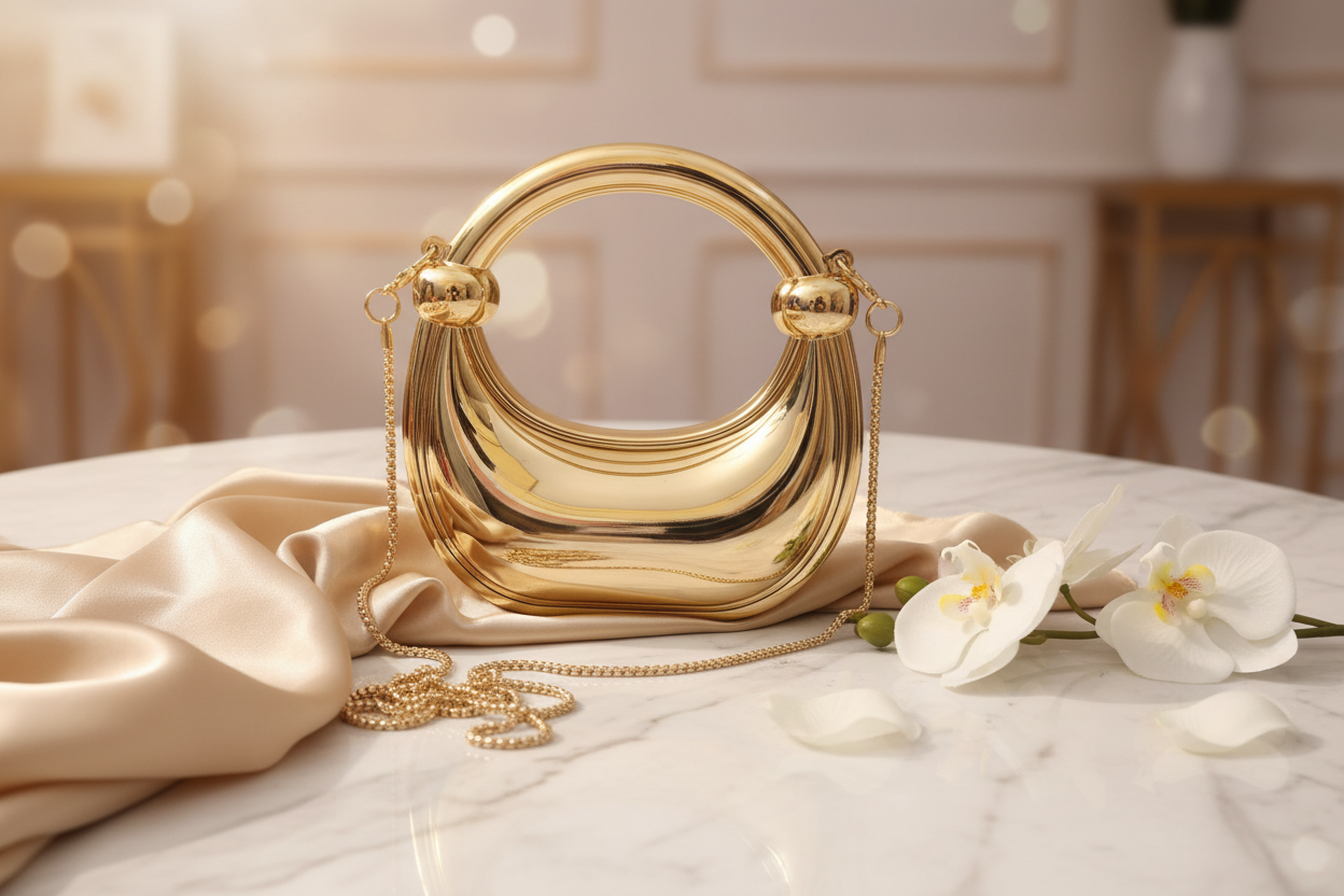 Dazzling Moon Mini Clutch(Gold)