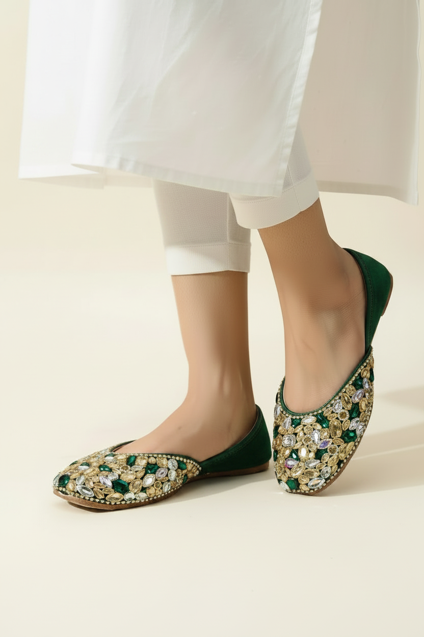 Dil Afroz Kundan-Emerald Green