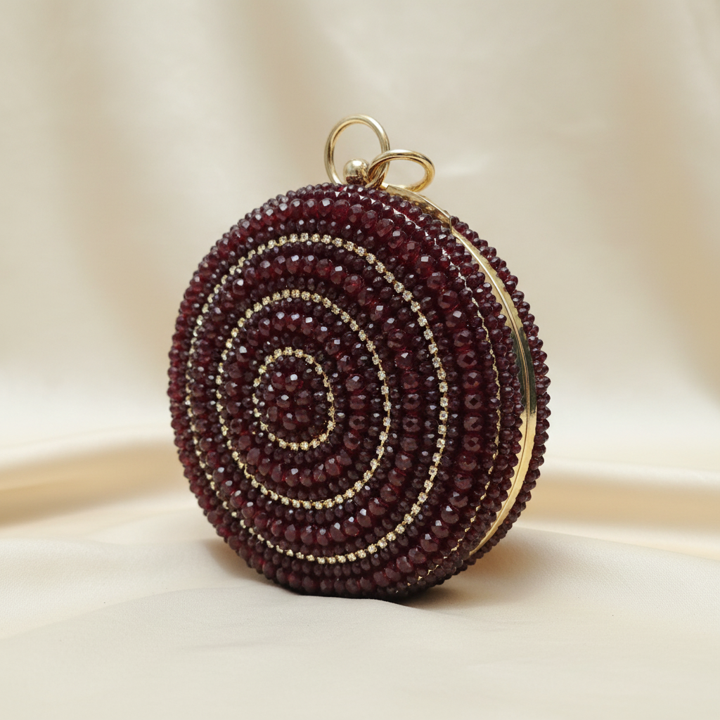 Suchy Moti Clutch (Maroon)