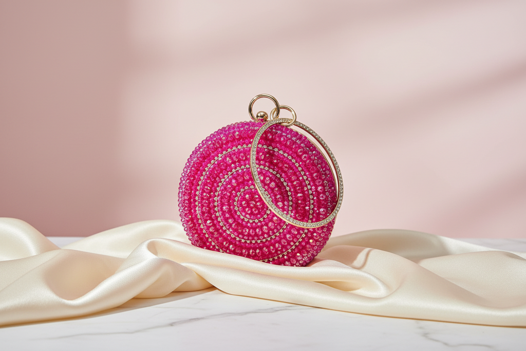 Suchy Moti Clutch (Fuschia)