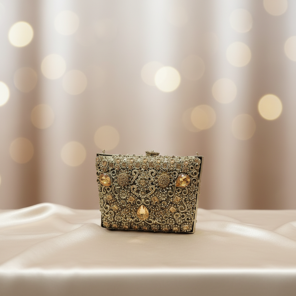 Manjoos Turkish Clutch B(Gold)