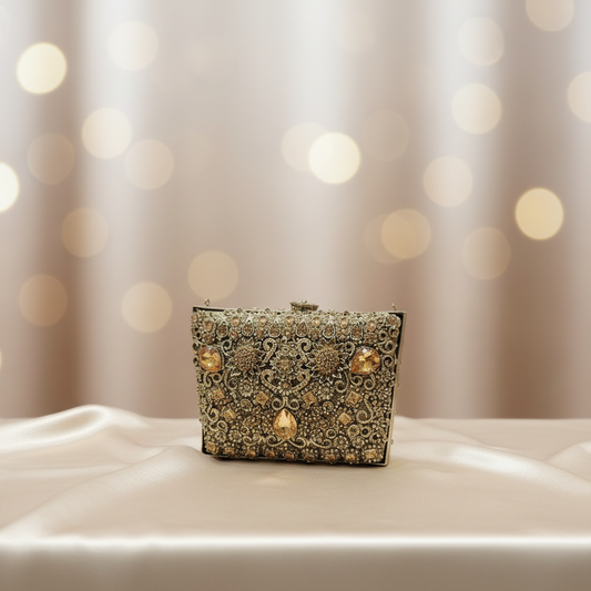 Manjoos Turkish Clutch B(Gold)