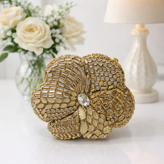 Kundan Flower Clutch (E)