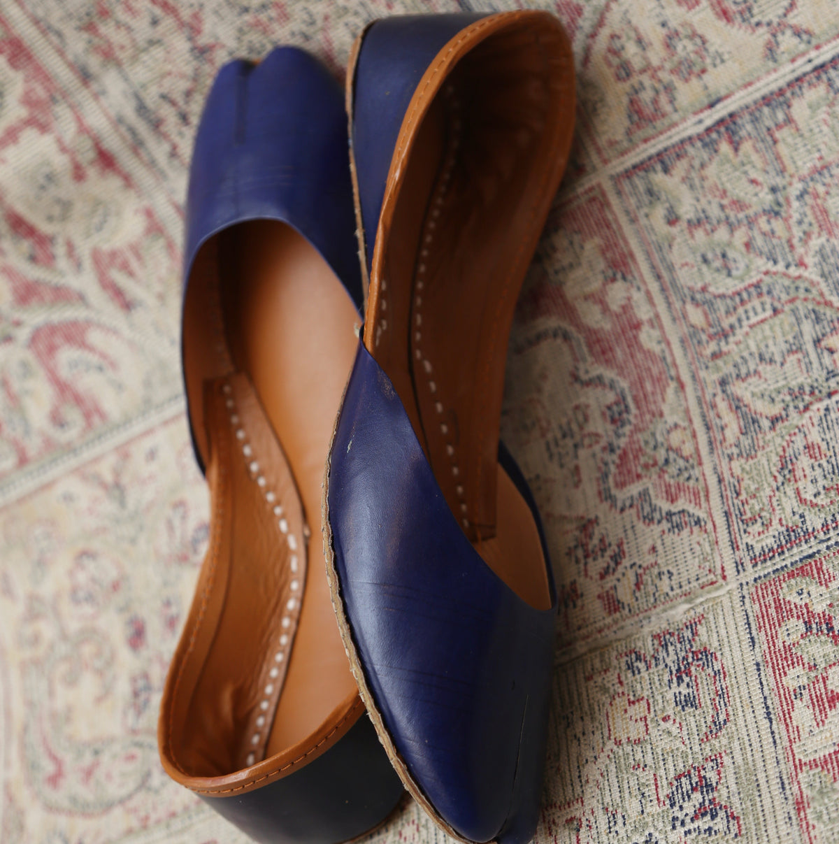Blue Simple Leather