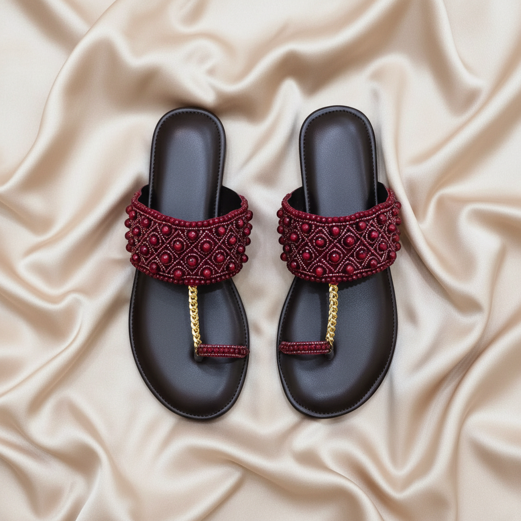 Red Ruby Pearl Kolahpuri
