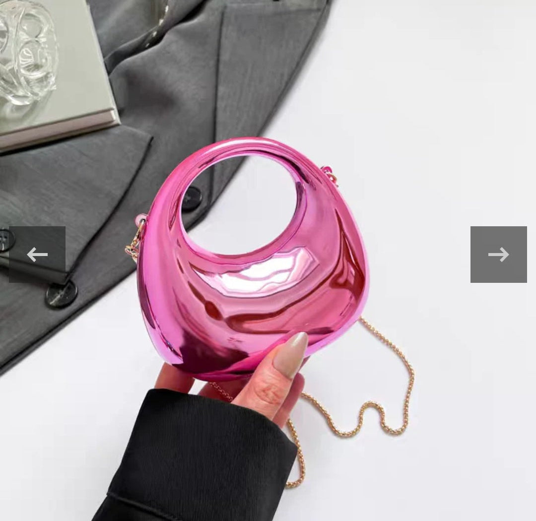 Dazzling Statement Mini Clutch(Pink)