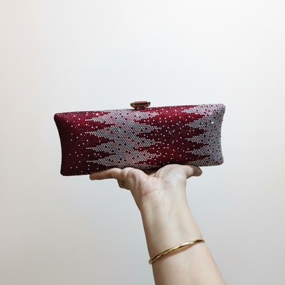 Crystallo Clutch (Maroon)
