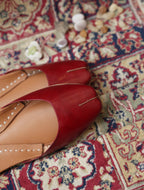 Maroon simple leather